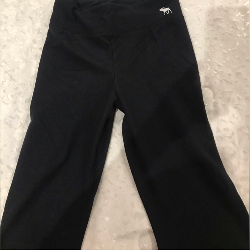 Abercrombie Black Kids Leggings with Moose Logo NWOT Size 16